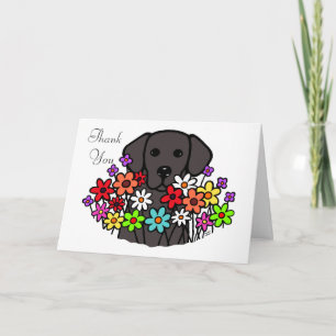 Beautiful Soul Black Labrador Illustration Dankeskarte