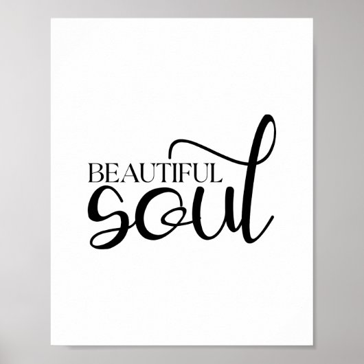 Beautiful Soul - Boho Minimalist Motivational Poster (Vorne)