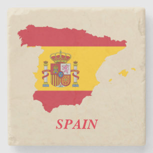 Beautiful Spain Map Stone Coaster Steinuntersetzer