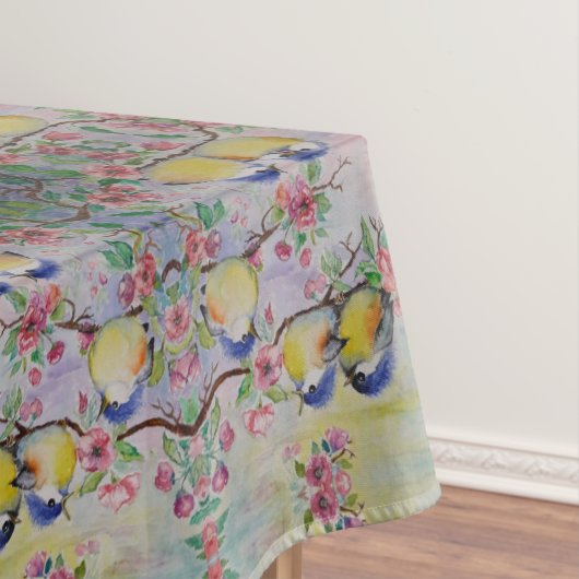 Beautiful Sparrows Tablecloth - Spring Tischdecke (Beispiel)