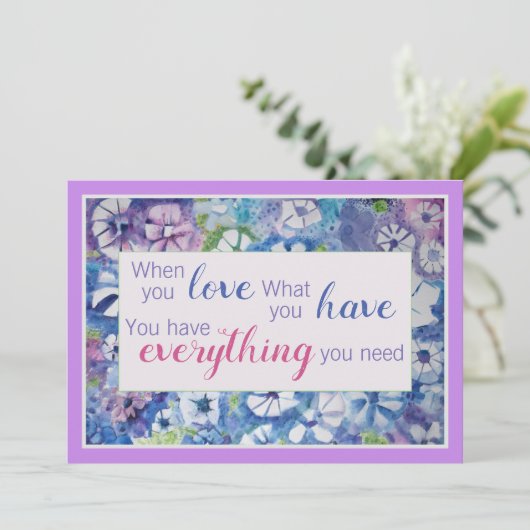 Beautiful Spiritual Practice Affirmation Card Einladung (Stehend Vorderseite)