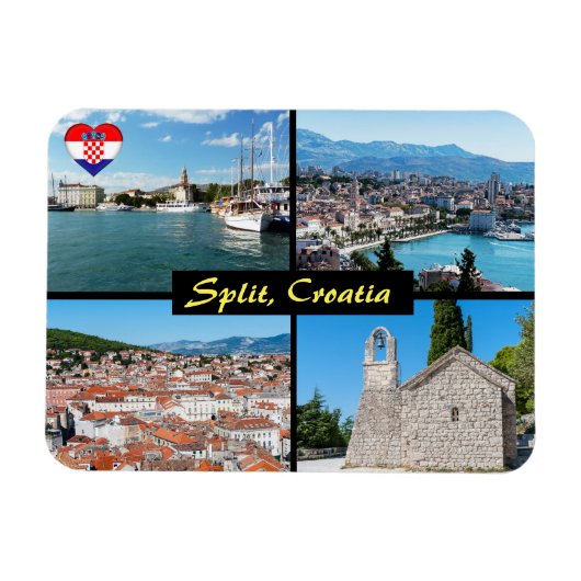 Beautiful Split Sehenswürdigkeiten - Kroatien, Eur Magnet (Horizontal)