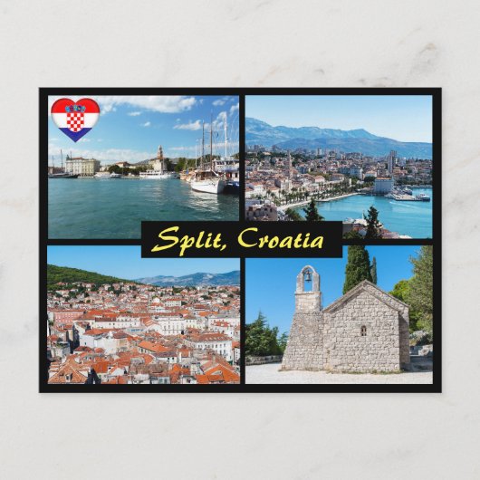 Beautiful Split Sehenswürdigkeiten - Kroatien, Eur Postkarte (Vorderseite)