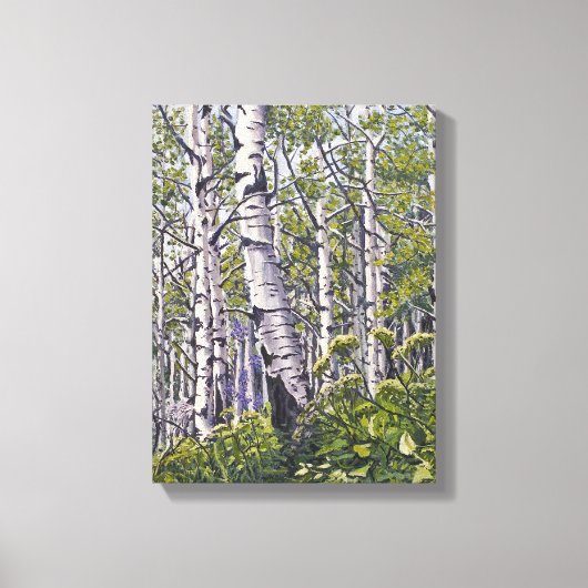 Beautiful Spring Aspen Trees Canvas Print Leinwanddruck (Vorderseite)