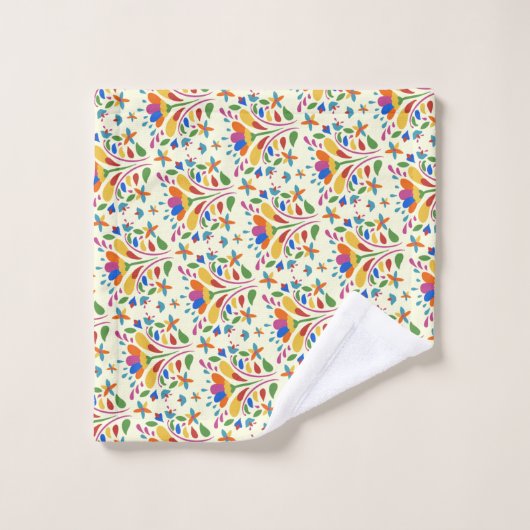 Beautiful Spring Otomi Flower Pattern cute summer Badhandtuch Set (Waschlappen)