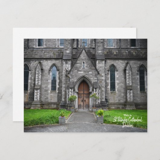 Beautiful St. Patrick's Cathedral Dublin, Irland Postkarte (Vorne/Hinten)