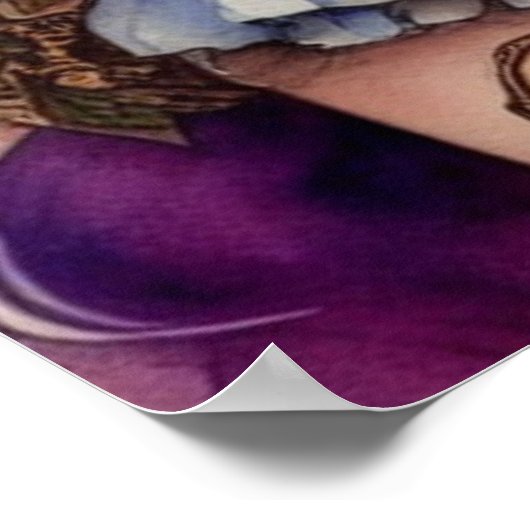 Beautiful Steampunk Girl Poster (Ecke)