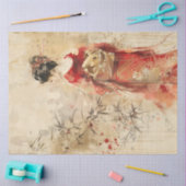 Beautiful Stehend Geisha Seidenpapier (Basteln)