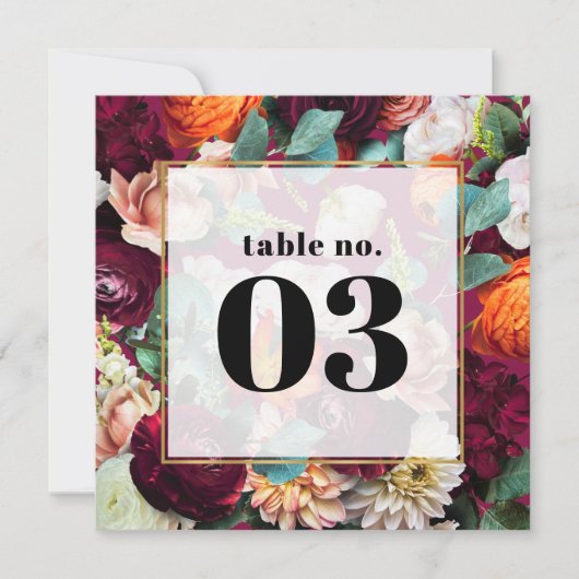 Beautiful Summer Flowers Wedding Table No. (Vorderseite)