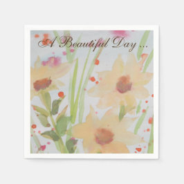 Beautiful Summer Garden Partys Cocktail Napkin Serviette