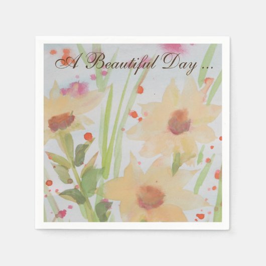 Beautiful Summer Garden Partys Cocktail Napkin Serviette (Vorderseite)