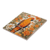 Beautiful Sun Conure William Morris Inspired Fliese (Seite)