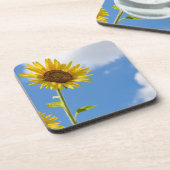 Beautiful Sun Flowers With Cloudy Blue Getränkeuntersetzer (Linke Seite)