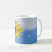 Beautiful Sun Flowers With Cloudy Blue Kaffeetasse (VorderseiteRechts)