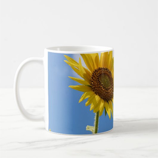Beautiful Sun Flowers With Cloudy Blue Kaffeetasse (Links)