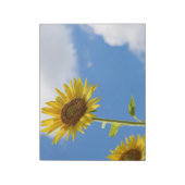 Beautiful Sun Flowers With Cloudy Blue Notizblock (Rotiert)