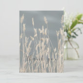 Beautiful Sunbleached Grass Blue Sky Vielen Dank Dankeskarte (Stehend Vorderseite)