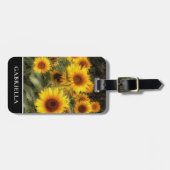Beautiful Sunflower Garden Foto Gepäck Tag Gepäckanhänger (Vorderseite horizontal)