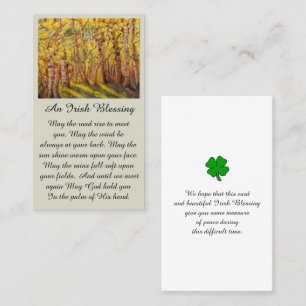 Beautiful Sunlit Aspen Forest Memorial Card Visitenkarte