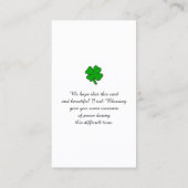 Beautiful Sunlit Aspen Forest Memorial Card Visitenkarte (Rückseite)