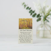 Beautiful Sunlit Aspen Forest Memorial Card Visitenkarte (Stehend Vorderseite)