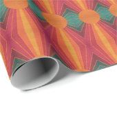 Beautiful Sunny Sun Rays Southwestern Folk Art Geschenkpapier (Rolleneckpunkt)