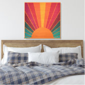 Beautiful Sunny Sun Rays Southwestern Folk Art Leinwanddruck (Insitu (Schlafzimmer))