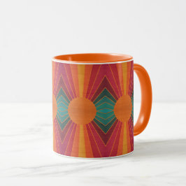 Beautiful Sunny Sun Rays Southwestern Folk Art Tasse