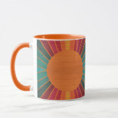 Beautiful Sunny Sun Rays Southwestern Folk Art Tasse (Links)