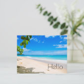Beautiful Sunny Tropical Beach Foto Postkarte (Stehend Vorderseite)