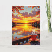 Beautiful Sunrise and Coffee | Thinking of You Karte (Vorderseite)