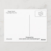 Beautiful Sunset Beach, Cape May, NJ Postkarte (Rückseite)