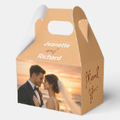 Beautiful Sunset Beach Romantic Wedding Vows Geschenkschachtel (Rückseite)