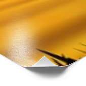 Beautiful sunset by the sea with a yellow sky fotodruck (Ecke)