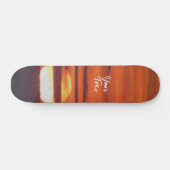 Beautiful Sunset Foto Benutzerdefiniert Text Skateboard (Horizontal)