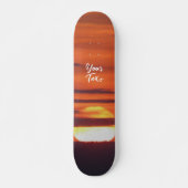 Beautiful Sunset Foto Benutzerdefiniert Text Skateboard (Vorne)