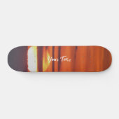 Beautiful Sunset Foto Benutzerdefiniert Text Skateboard (Horizontal)