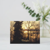 Beautiful Sunset in Quebec, Kanada Personalisiert Postkarte (Stehend Vorderseite)