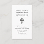 Beautiful Sunset on a Lake Memorial Prayer Card Visitenkarte (Rückseite)