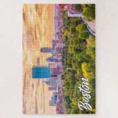 Beautiful Sunset Over Boston, Massachusetts, USA Puzzle (Vertikal)