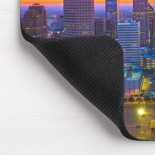 Beautiful Sunset Over Indianapolis, Indiana, USA Mousepad (Ecke)
