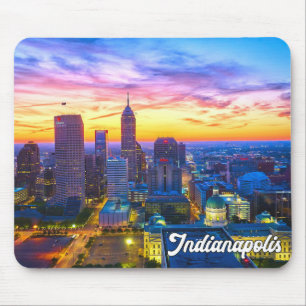 Beautiful Sunset Over Indianapolis, Indiana, USA Mousepad