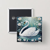 Beautiful Swan Button (Vorne & Hinten)
