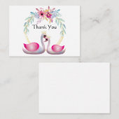 Beautiful Swan Danke-Card Mitteilungskarte (Vorne/Hinten)