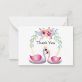 Beautiful Swan Danke-Card Mitteilungskarte (Vorderseite)