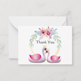 Beautiful Swan Danke-Card Mitteilungskarte