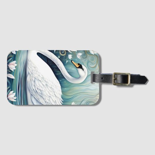 Beautiful Swan Gepäckanhänger (Vorderseite (Horizontal))