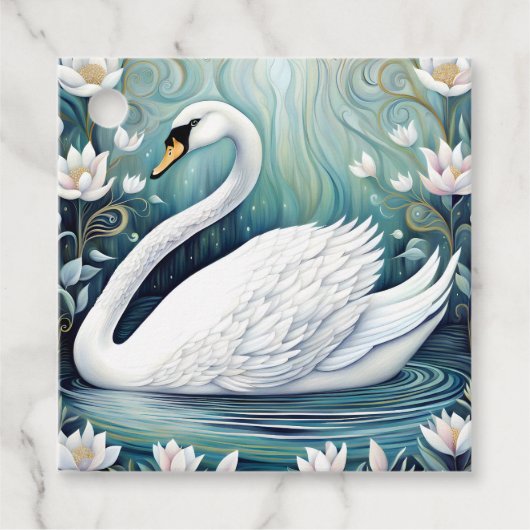 Beautiful Swan Geschenkanhänger (Vorderseite)