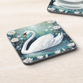 Beautiful Swan Getränkeuntersetzer (Linke Seite)