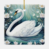 Beautiful Swan Keramikornament (Rückseite)